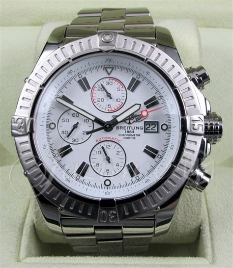 breitling super avenger white dial 48mm a13370